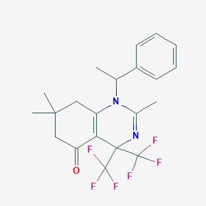 2,7,7-trimethyl-1-(1-phenylethyl)-4,4-bis(trifluoromethyl)-4,6,7,8-tetrahydroquinazolin-5(1H)-one