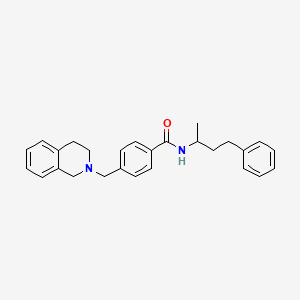 4-(3,4-dihydroisoquinolin-2(1H)-ylmethyl)-N-(4-phenylbutan-2-yl)benzamide