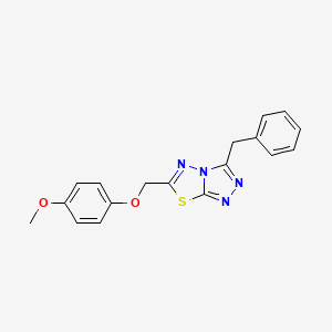 3-Benzyl-6-[(4-methoxyphenoxy)methyl][1,2,4]triazolo[3,4-b][1,3,4]thiadiazole