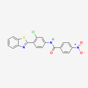 molecular formula C20H12ClN3O3S B15022195 N-[4-(1,3-benzothiazol-2-yl)-3-chlorophenyl]-4-nitrobenzamide 