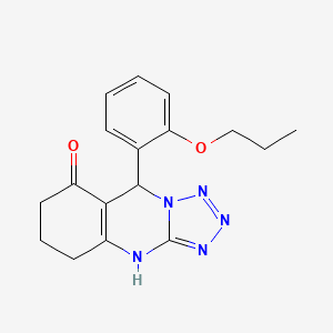 molecular formula C17H19N5O2 B15022197 9-(2-propoxyphenyl)-5,6,7,9-tetrahydrotetrazolo[5,1-b]quinazolin-8(4H)-one 