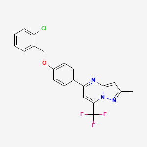 5-{4-[(2-Chlorobenzyl)oxy]phenyl}-2-methyl-7-(trifluoromethyl)pyrazolo[1,5-a]pyrimidine