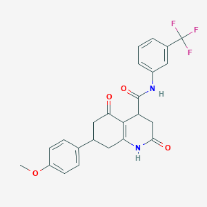 7-(4-methoxyphenyl)-2,5-dioxo-N-[3-(trifluoromethyl)phenyl]-1,2,3,4,5,6,7,8-octahydroquinoline-4-carboxamide