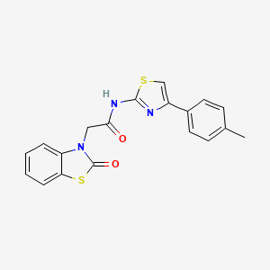 N-[4-(4-methylphenyl)-1,3-thiazol-2-yl]-2-(2-oxo-1,3-benzothiazol-3(2H)-yl)acetamide