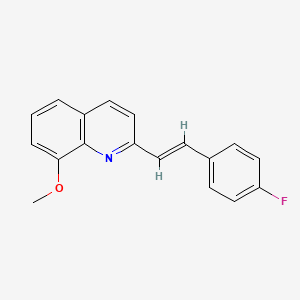 2-[(E)-2-(4-fluorophenyl)ethenyl]-8-methoxyquinoline