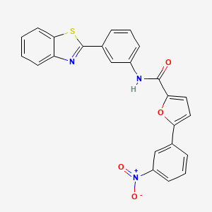 molecular formula C24H15N3O4S B15022303 N-[3-(1,3-benzothiazol-2-yl)phenyl]-5-(3-nitrophenyl)furan-2-carboxamide 