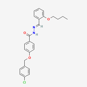 molecular formula C25H25ClN2O3 B15022320 N'-[(E)-(2-butoxyphenyl)methylidene]-4-[(4-chlorobenzyl)oxy]benzohydrazide 