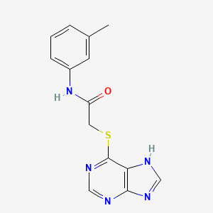 molecular formula C14H13N5OS B15022351 N-(3-methylphenyl)-2-(9H-purin-6-ylsulfanyl)acetamide 