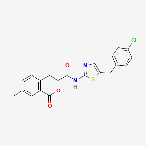 N-[5-(4-chlorobenzyl)-1,3-thiazol-2-yl]-7-methyl-1-oxo-3,4-dihydro-1H-isochromene-3-carboxamide