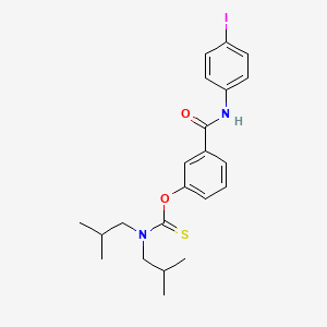 O-{3-[(4-iodophenyl)carbamoyl]phenyl} bis(2-methylpropyl)carbamothioate