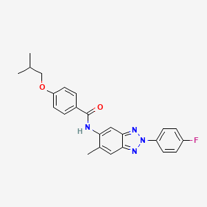 N-[2-(4-fluorophenyl)-6-methyl-2H-benzotriazol-5-yl]-4-(2-methylpropoxy)benzamide