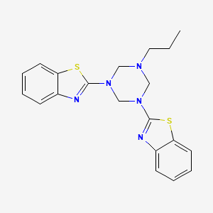 2-[3-(1,3-Benzothiazol-2-yl)-5-propyl-1,3,5-triazinan-1-yl]-1,3-benzothiazole