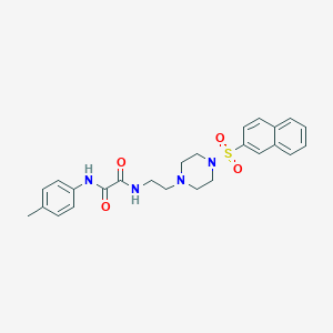 molecular formula C25H28N4O4S B15022450 N-(4-methylphenyl)-N'-{2-[4-(naphthalen-2-ylsulfonyl)piperazin-1-yl]ethyl}ethanediamide 