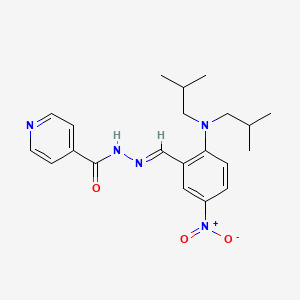 N'-[(E)-{2-[bis(2-methylpropyl)amino]-5-nitrophenyl}methylidene]pyridine-4-carbohydrazide