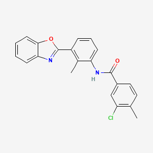 N-[3-(1,3-benzoxazol-2-yl)-2-methylphenyl]-3-chloro-4-methylbenzamide