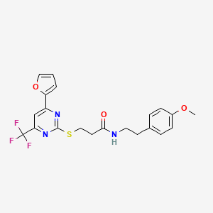 3-(4-Furan-2-yl-6-trifluoromethyl-pyrimidin-2-ylsulfanyl)-N-[2-(4-methoxy-phenyl)-ethyl]-propionamide