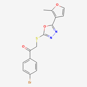 1-(4-Bromophenyl)-2-{[5-(2-methylfuran-3-yl)-1,3,4-oxadiazol-2-yl]sulfanyl}ethanone