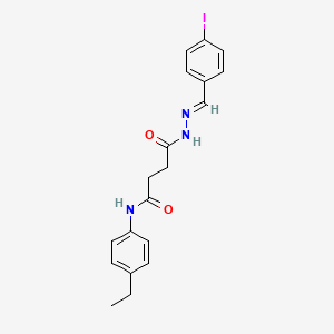 N-(4-ethylphenyl)-4-[(2E)-2-(4-iodobenzylidene)hydrazinyl]-4-oxobutanamide