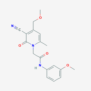 2-[3-cyano-4-(methoxymethyl)-6-methyl-2-oxopyridin-1(2H)-yl]-N-(3-methoxyphenyl)acetamide