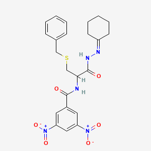 N-[2-(Benzylsulfanyl)-1-(N'-cyclohexylidenehydrazinecarbonyl)ethyl]-3,5-dinitrobenzamide