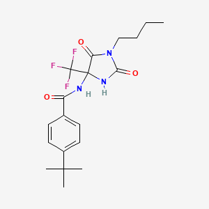 molecular formula C19H24F3N3O3 B15022545 4-tert-butyl-N-[1-butyl-2,5-dioxo-4-(trifluoromethyl)imidazolidin-4-yl]benzamide 