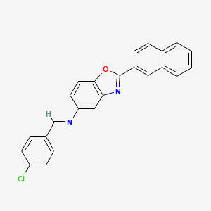 N-[(E)-(4-chlorophenyl)methylidene]-2-(naphthalen-2-yl)-1,3-benzoxazol-5-amine