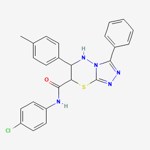 molecular formula C24H20ClN5OS B15022570 N-(4-chlorophenyl)-6-(4-methylphenyl)-3-phenyl-6,7-dihydro-5H-[1,2,4]triazolo[3,4-b][1,3,4]thiadiazine-7-carboxamide 