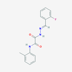 2-[(2E)-2-(2-fluorobenzylidene)hydrazinyl]-N-(2-methylphenyl)-2-oxoacetamide