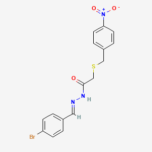 N'-[(E)-(4-bromophenyl)methylidene]-2-[(4-nitrobenzyl)sulfanyl]acetohydrazide