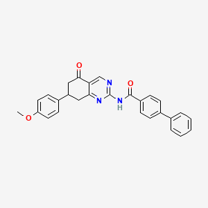 N-[7-(4-methoxyphenyl)-5-oxo-5,6,7,8-tetrahydroquinazolin-2-yl]biphenyl-4-carboxamide