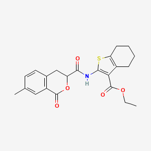 ethyl 2-{[(7-methyl-1-oxo-3,4-dihydro-1H-isochromen-3-yl)carbonyl]amino}-4,5,6,7-tetrahydro-1-benzothiophene-3-carboxylate