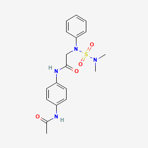 2-[(Dimethylsulfamoyl)(phenyl)amino]-N-(4-acetamidophenyl)acetamide