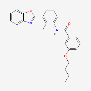 molecular formula C25H24N2O3 B15022605 N-[3-(1,3-benzoxazol-2-yl)-2-methylphenyl]-3-butoxybenzamide 