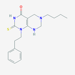 6-butyl-1-(2-phenylethyl)-2-sulfanyl-5,6,7,8-tetrahydropyrimido[4,5-d]pyrimidin-4(1H)-one