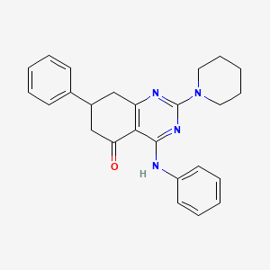 molecular formula C25H26N4O B15022614 7-phenyl-4-(phenylamino)-2-(piperidin-1-yl)-7,8-dihydroquinazolin-5(6H)-one 