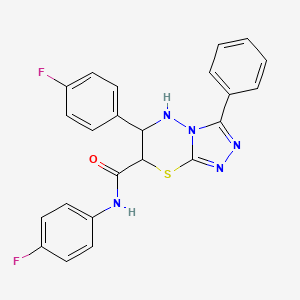 molecular formula C23H17F2N5OS B15022620 N,6-bis(4-fluorophenyl)-3-phenyl-6,7-dihydro-5H-[1,2,4]triazolo[3,4-b][1,3,4]thiadiazine-7-carboxamide 