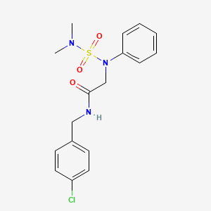 molecular formula C17H20ClN3O3S B15022644 N-(4-chlorobenzyl)-N~2~-(dimethylsulfamoyl)-N~2~-phenylglycinamide 