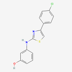 molecular formula C15H11ClN2OS B15022667 3-{[4-(4-Chlorophenyl)-1,3-thiazol-2-yl]amino}phenol 