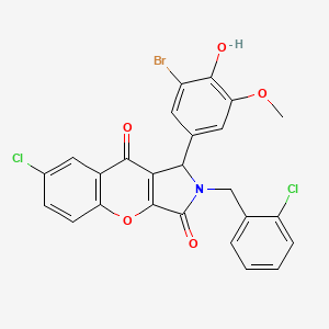 1-(3-Bromo-4-hydroxy-5-methoxyphenyl)-7-chloro-2-(2-chlorobenzyl)-1,2-dihydrochromeno[2,3-c]pyrrole-3,9-dione