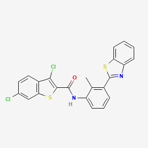 N-[3-(1,3-benzothiazol-2-yl)-2-methylphenyl]-3,6-dichloro-1-benzothiophene-2-carboxamide