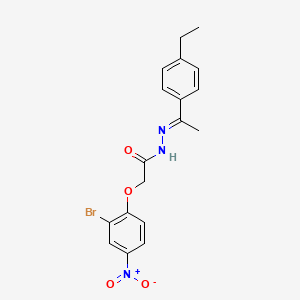 2-(2-bromo-4-nitrophenoxy)-N'-[(1E)-1-(4-ethylphenyl)ethylidene]acetohydrazide