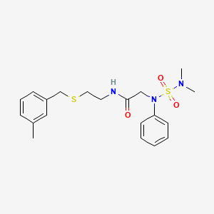 2-[(Dimethylsulfamoyl)(phenyl)amino]-N-(2-{[(3-methylphenyl)methyl]sulfanyl}ethyl)acetamide