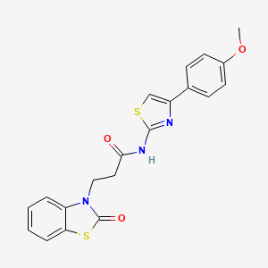 N-[4-(4-methoxyphenyl)-1,3-thiazol-2-yl]-3-(2-oxo-1,3-benzothiazol-3(2H)-yl)propanamide