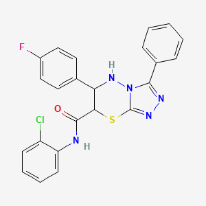 molecular formula C23H17ClFN5OS B15022753 N-(2-chlorophenyl)-6-(4-fluorophenyl)-3-phenyl-6,7-dihydro-5H-[1,2,4]triazolo[3,4-b][1,3,4]thiadiazine-7-carboxamide 