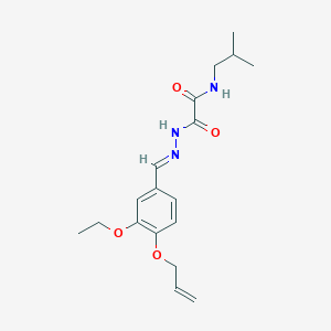 2-{(2E)-2-[3-ethoxy-4-(prop-2-en-1-yloxy)benzylidene]hydrazinyl}-N-(2-methylpropyl)-2-oxoacetamide