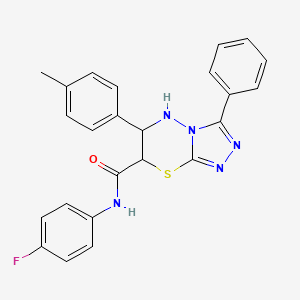 molecular formula C24H20FN5OS B15022774 N-(4-fluorophenyl)-6-(4-methylphenyl)-3-phenyl-6,7-dihydro-5H-[1,2,4]triazolo[3,4-b][1,3,4]thiadiazine-7-carboxamide 