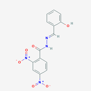 molecular formula C14H10N4O6 B15022780 N'-[(E)-(2-hydroxyphenyl)methylidene]-2,4-dinitrobenzohydrazide 