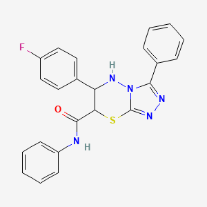 molecular formula C23H18FN5OS B15022798 6-(4-fluorophenyl)-N,3-diphenyl-6,7-dihydro-5H-[1,2,4]triazolo[3,4-b][1,3,4]thiadiazine-7-carboxamide 