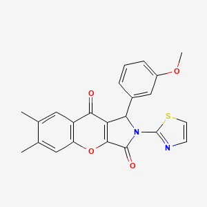 1-(3-Methoxyphenyl)-6,7-dimethyl-2-(1,3-thiazol-2-yl)-1,2-dihydrochromeno[2,3-c]pyrrole-3,9-dione