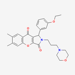 1-(3-Ethoxyphenyl)-6,7-dimethyl-2-[3-(morpholin-4-yl)propyl]-1,2-dihydrochromeno[2,3-c]pyrrole-3,9-dione